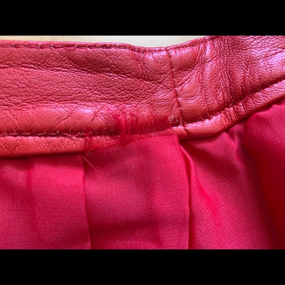 Leather Ruching Skirt - Picture 6 of 8